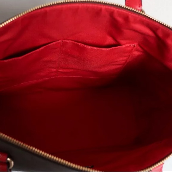 Coach large zip tote brown red - Picture 6 of 6